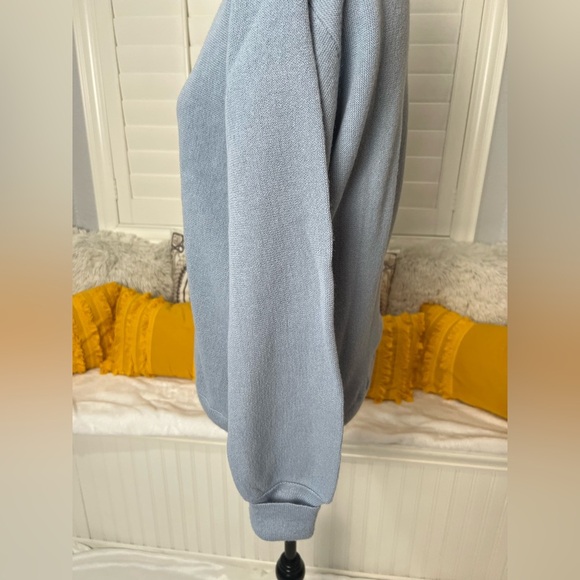 Heather Soft Blue Cardigan Lord Jeff 100% Orlon Sweater – 1960s-1970s - Picture 6 of 15